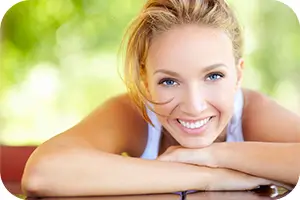 Person relaxing after doing yoga.